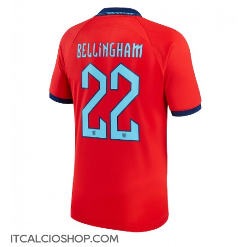 Inghilterra Jude Bellingham #22 Seconda Maglia Mondiali 2022 Manica Corta